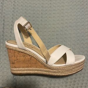 White Boho Strappy Wedges, Jessica Simpson, Rope and Cork
